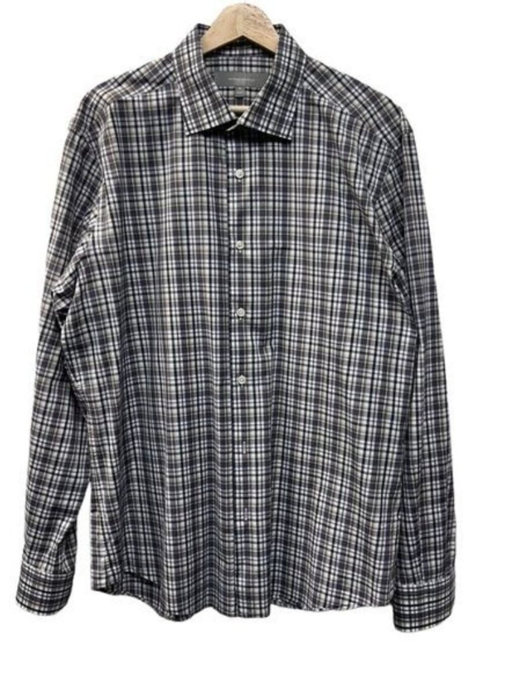 Neiman Marcus Plaid Button Down Oxford Shirt